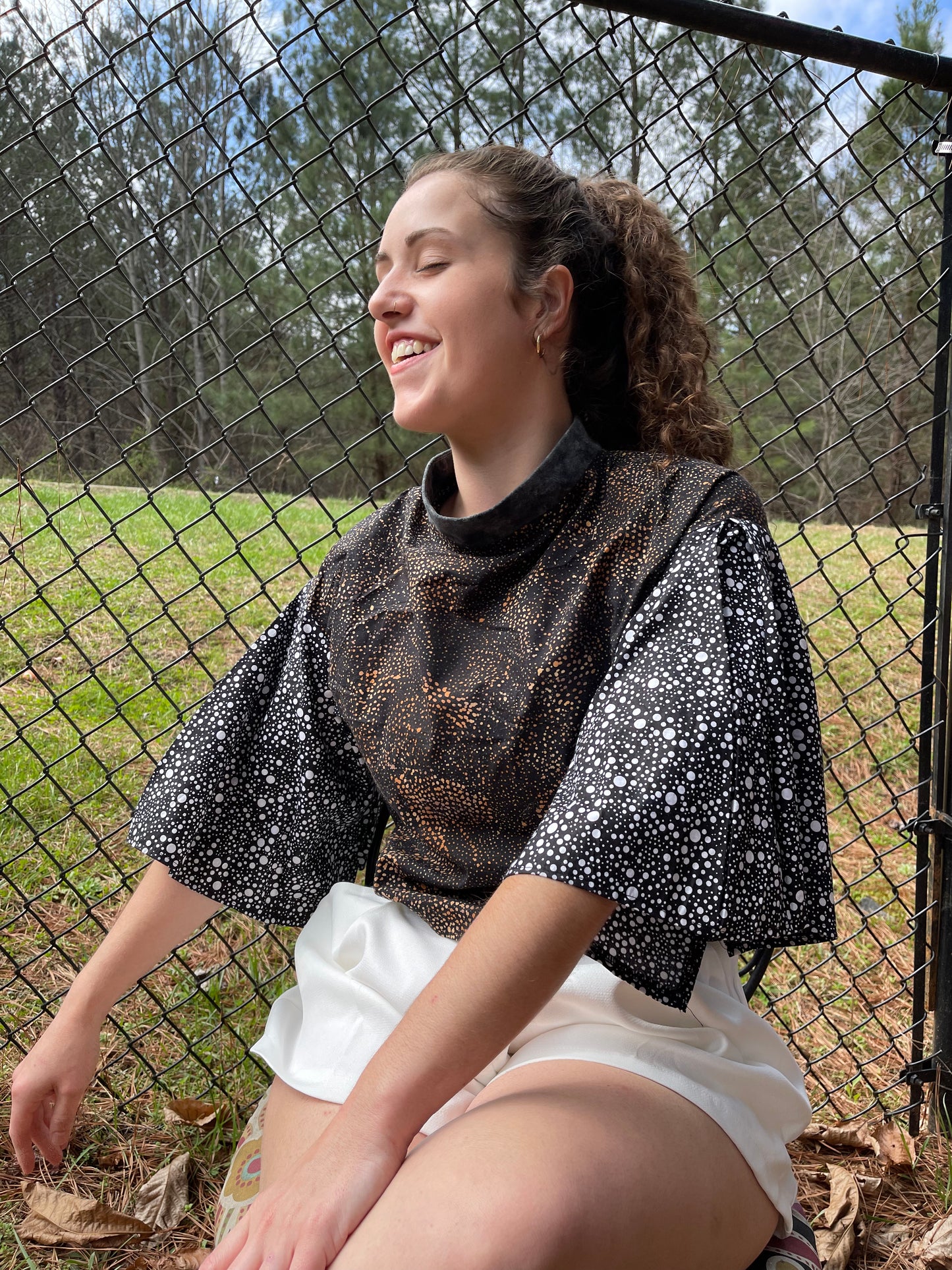 Kimono Sleeve Crop Top