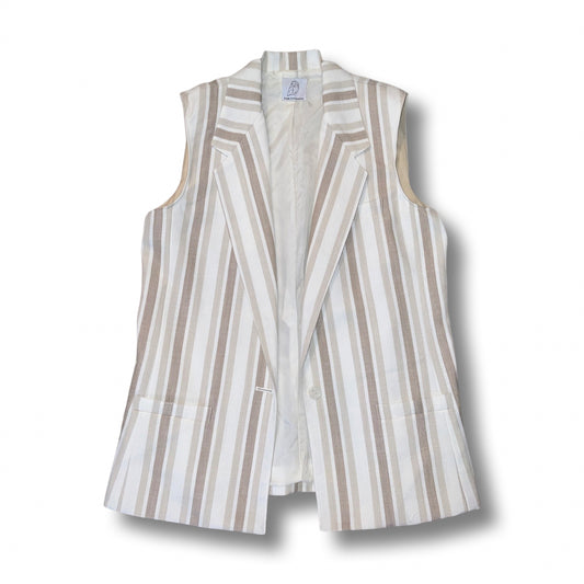 Striped Sleeveless Vest Jacket